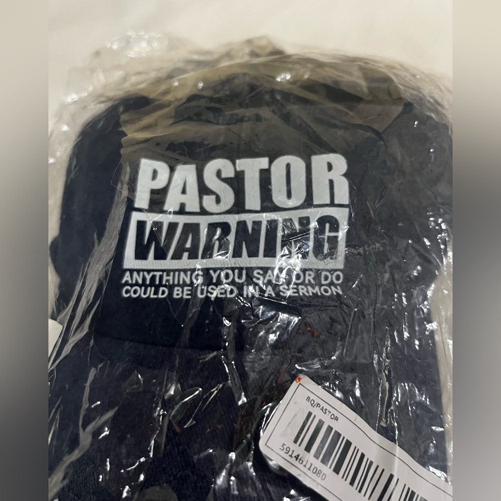 Dark blue “Pastor Warning” Cap